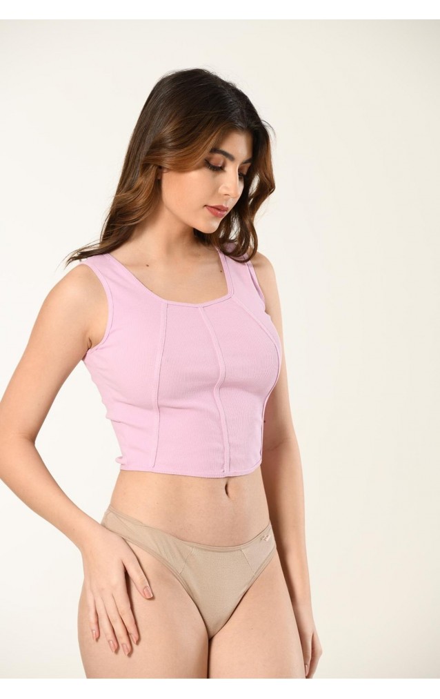 Biye Detaylı Kaşkorse Crop  - Esnek ve Şık