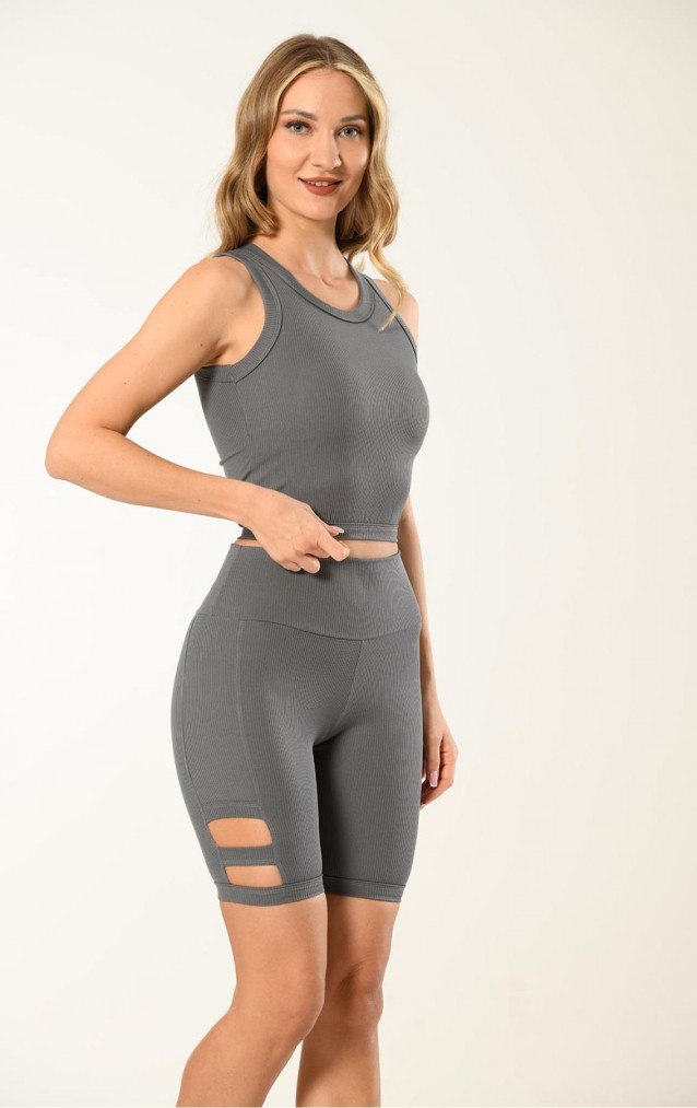 Nuitamore Pedli Crop Sporcu Şort Takım