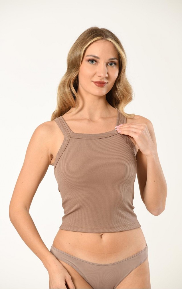 Nuitamore  Halter Yaka Pedli Crop Sporcu Atlet