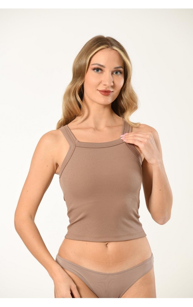 Nuitamore  Halter Yaka Pedli Crop Sporcu Atlet
