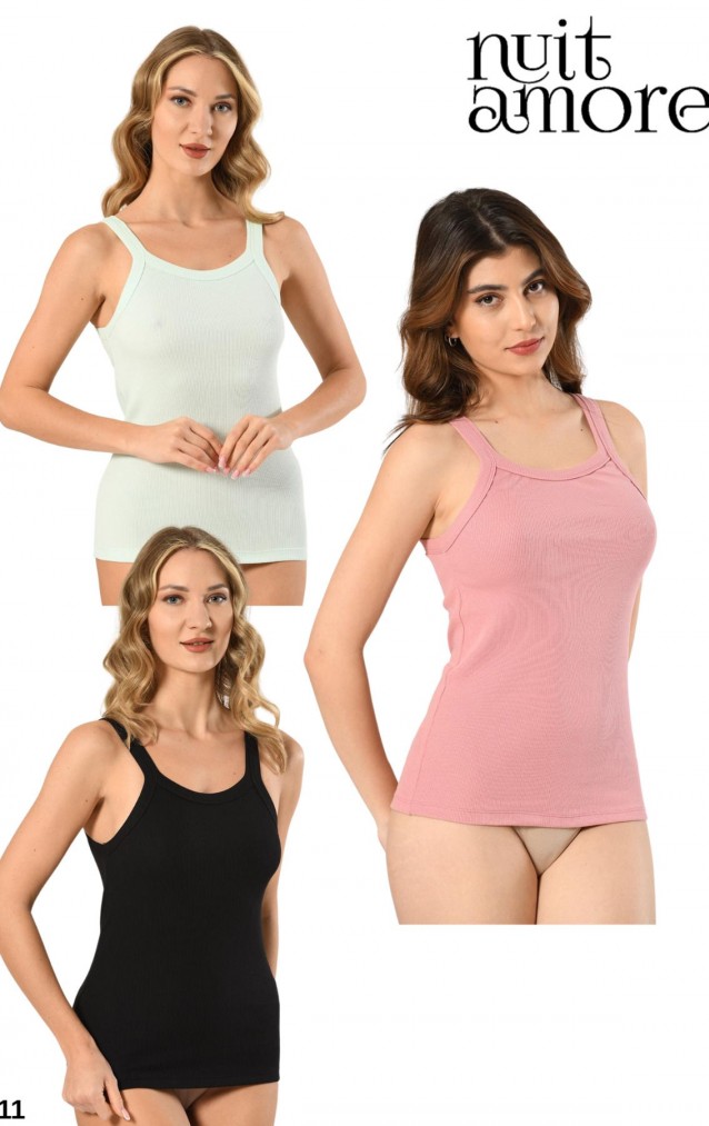 Nuitamore Kaşkorse Halter Yaka Atlet – 3’lü Set