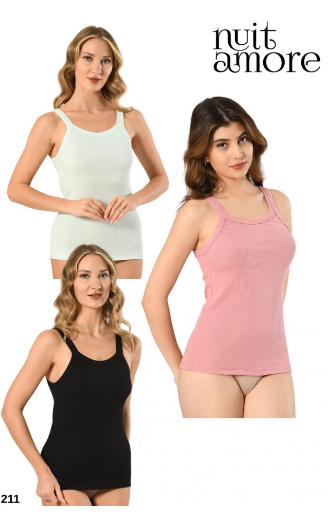 Nuitamore Kaşkorse Halter Yaka Atlet – 3’lü Set
