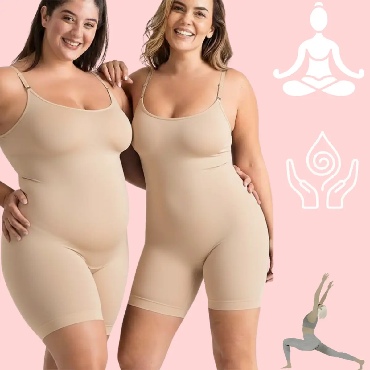 Lazer Kesim Dikişsiz Şortlu Body – Siyah — detay